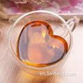 Caza de vidrio personalizado taza de café doble vaso de vaso de vaso de pared